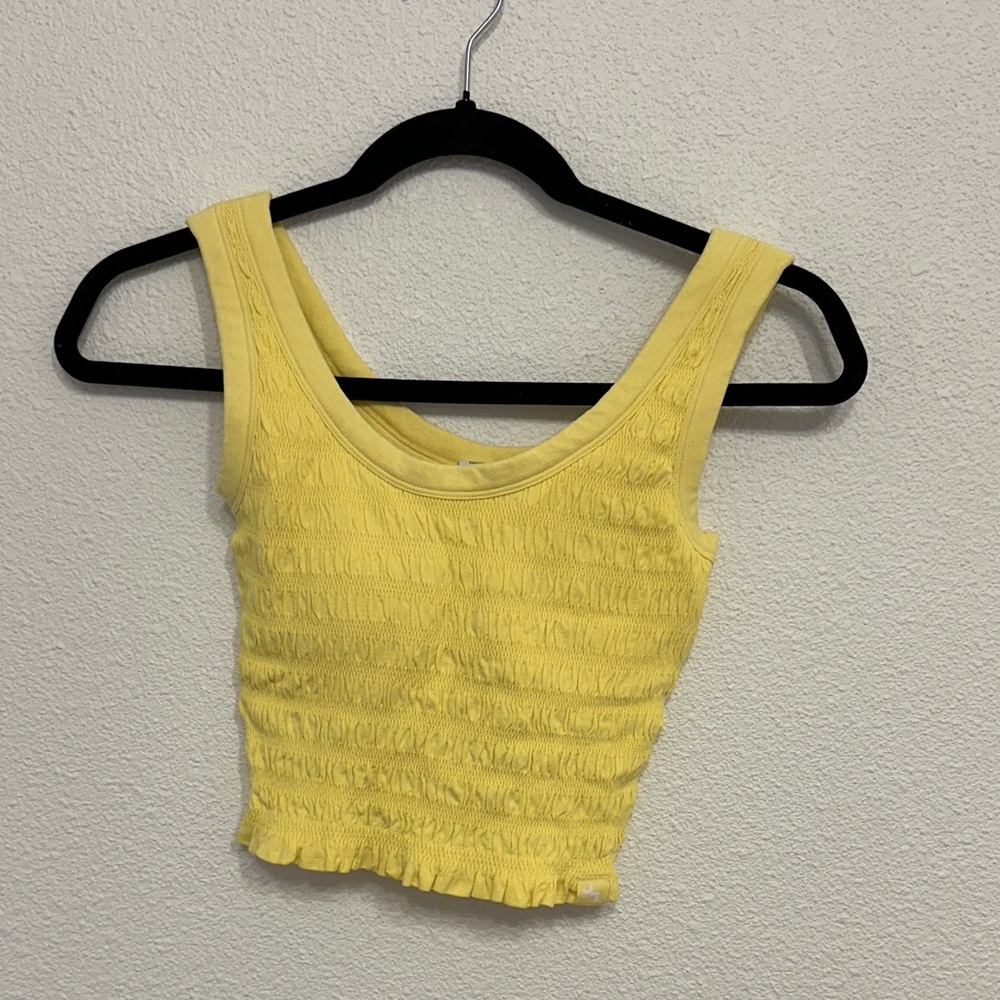 Joy lab target yellow workout scrunch tank medium